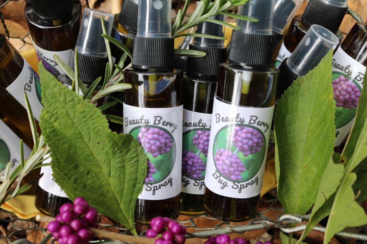 beautyberry bug spray bottles