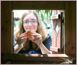 anissa holding an egg