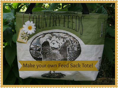 make your own feed sack tote bag