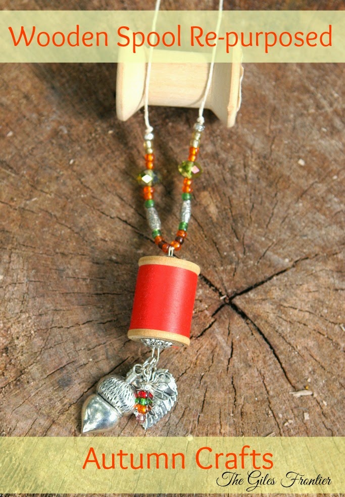 Necklace Making with Vintage Wooden Spools