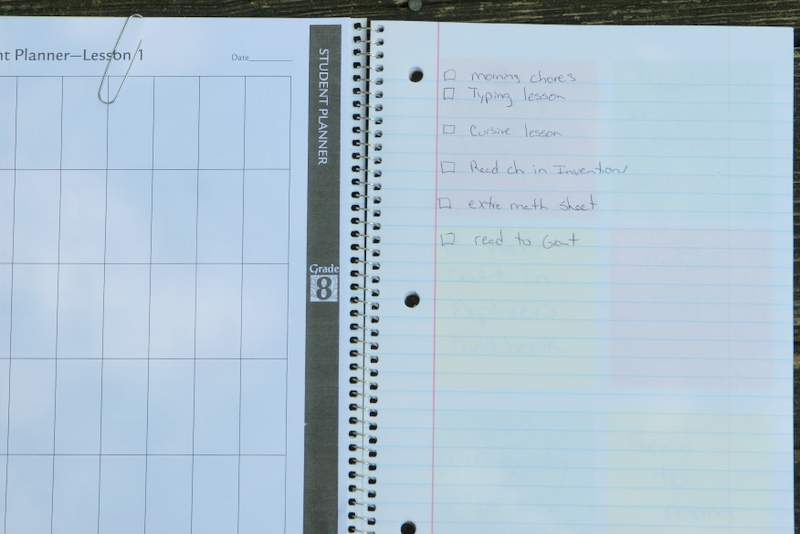 spiral notebooks for homeschool organization