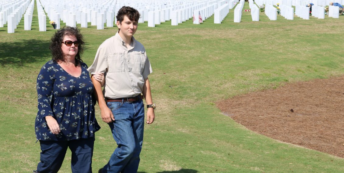 walking through sorrow at Canaveral national cemetery