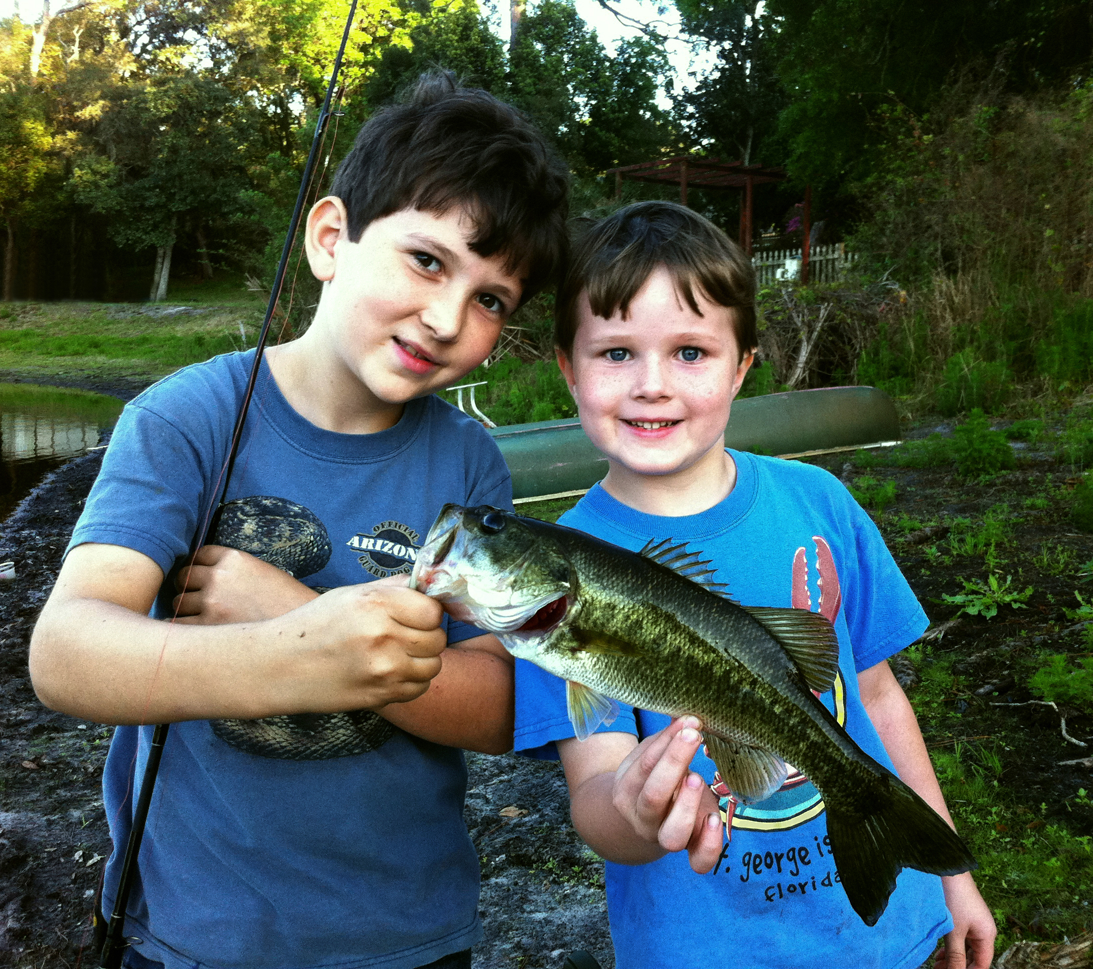 florida bass fishing in the backyard
