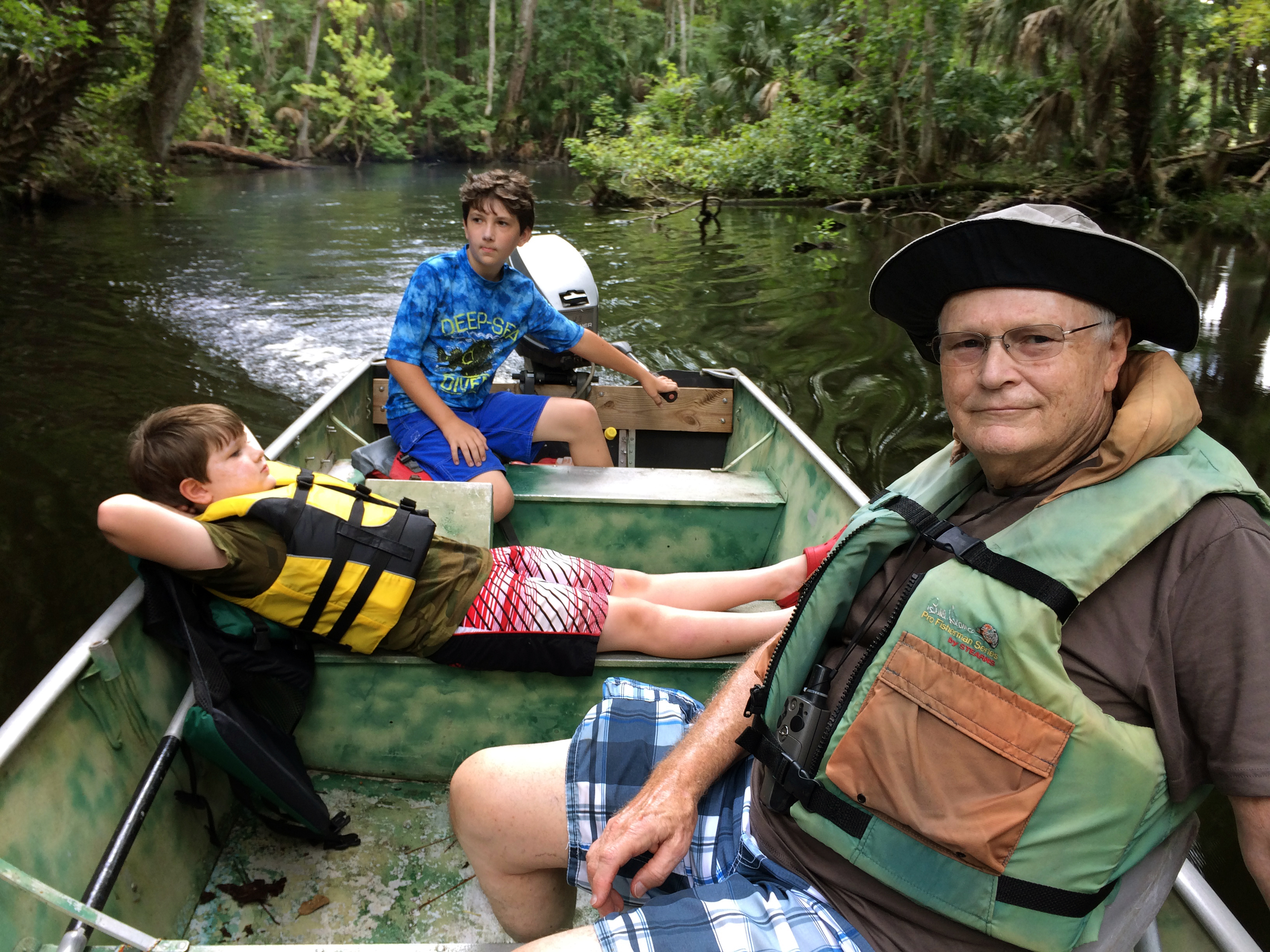 outdoor sports of boating on wekiva river florida