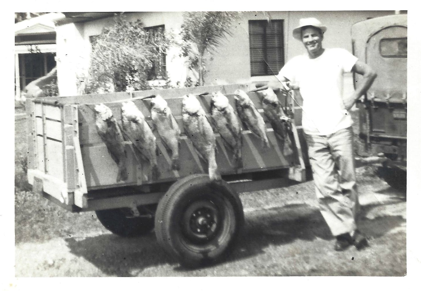 my grandfather bass fishing in florida in the 1950's