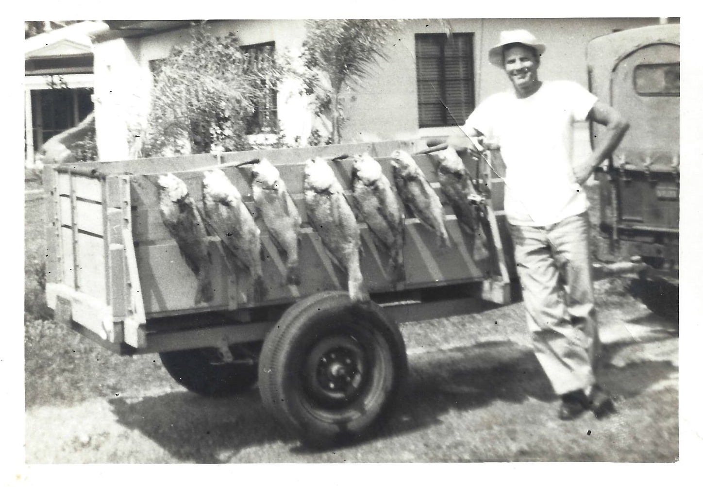 my grandfather bass fishing in florida in the 1950's