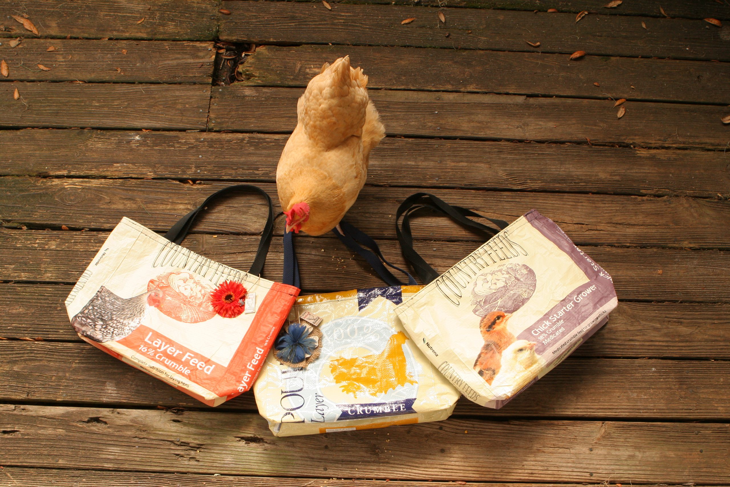 Recycled Animal Feed Bags become Grocery Store Totes